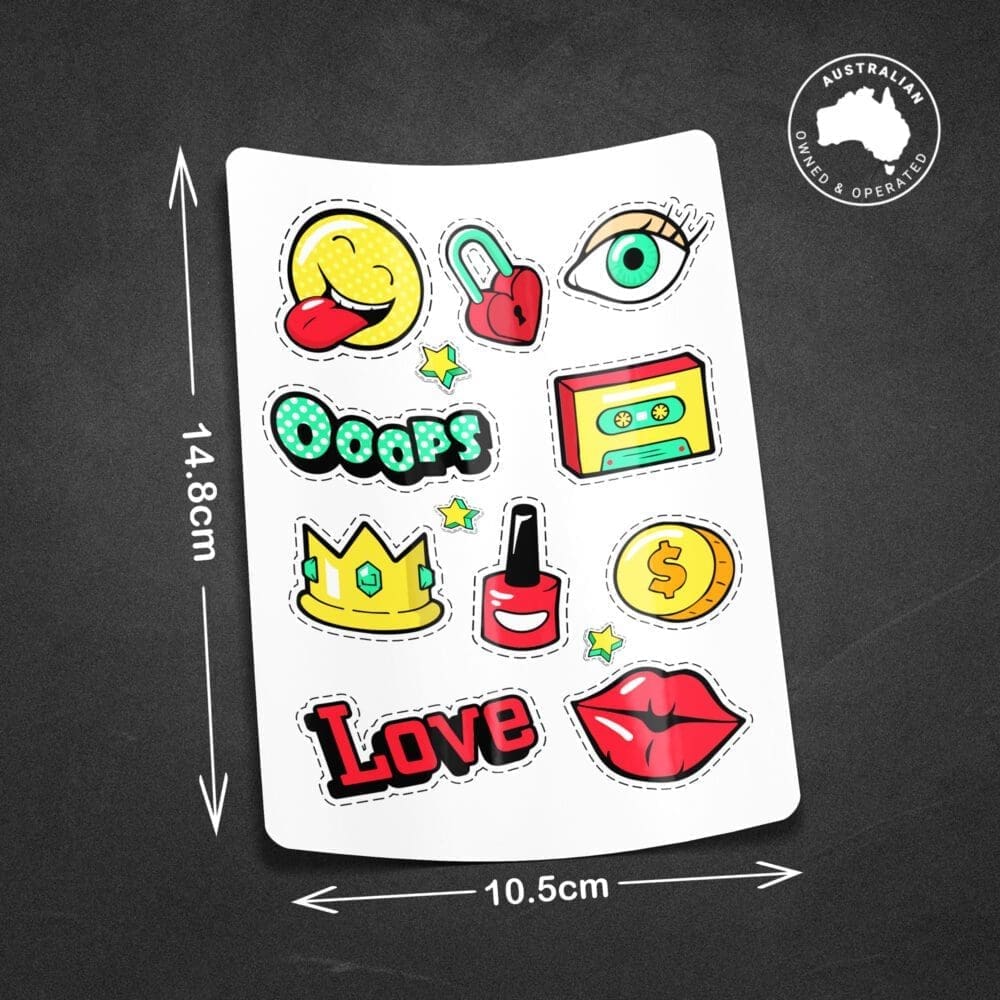 Custom Vinyl Sticker Sheet A6
