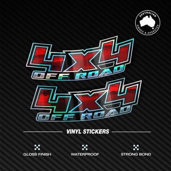 4x4 Off Road Holographic Sticker Pack 2X