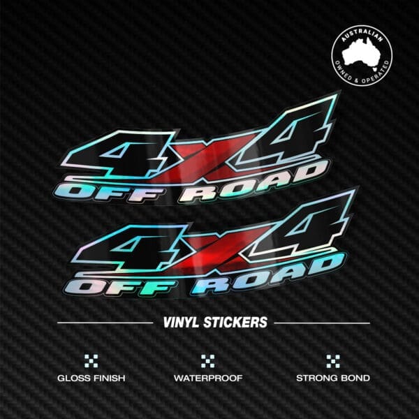 4x4 Off Road Holographic Sticker Pack 2X